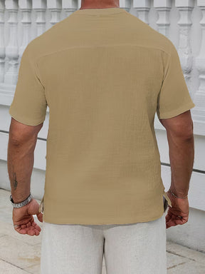 Camiseta Henley Linho Signature
