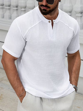 Camiseta Henley Linho Signature