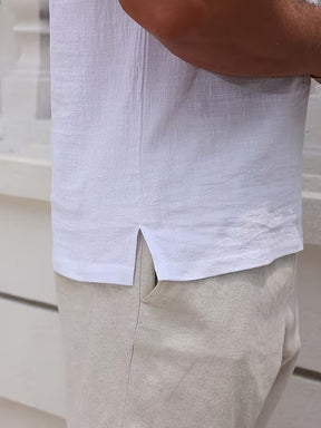 Camiseta Henley Linho Signature