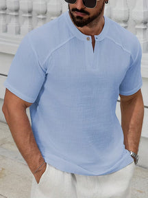 Camiseta Henley Linho Signature