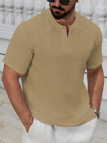Camiseta Henley Linho Signature