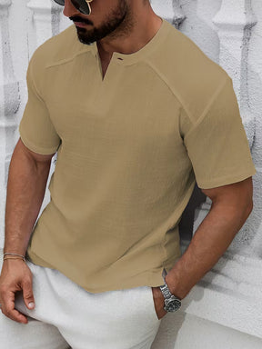 Camiseta Henley Linho Signature
