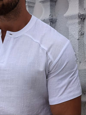 Camiseta Henley Linho Signature