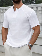 Camiseta Henley Linho Signature