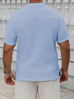 Camiseta Henley Linho Signature